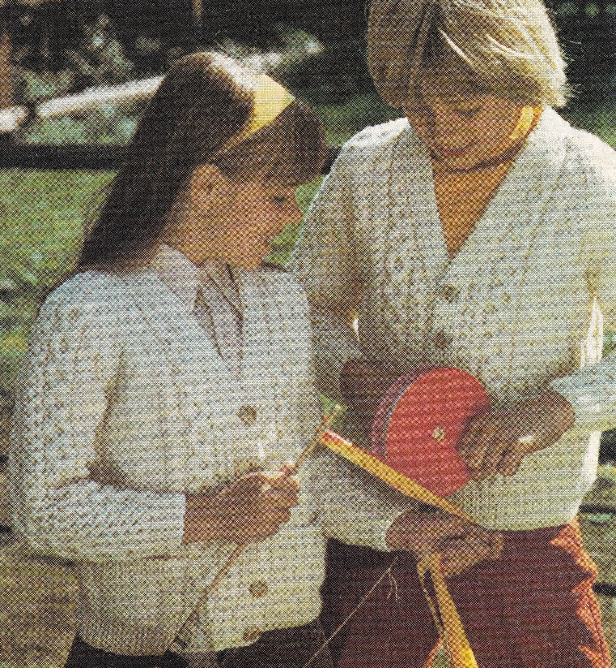 PDF Vintage Knitting Pattern for Childrens Aran Cardigan Boy and
