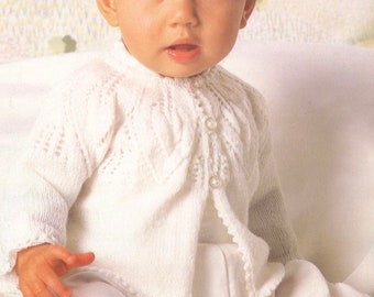 cute vintage 3 ply baby cardigan knitting pattern