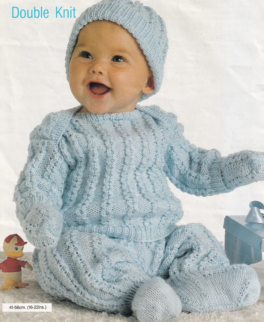 Vintage Knitting Pattern for Baby Boy Sweater Leggings Hat and Etsy