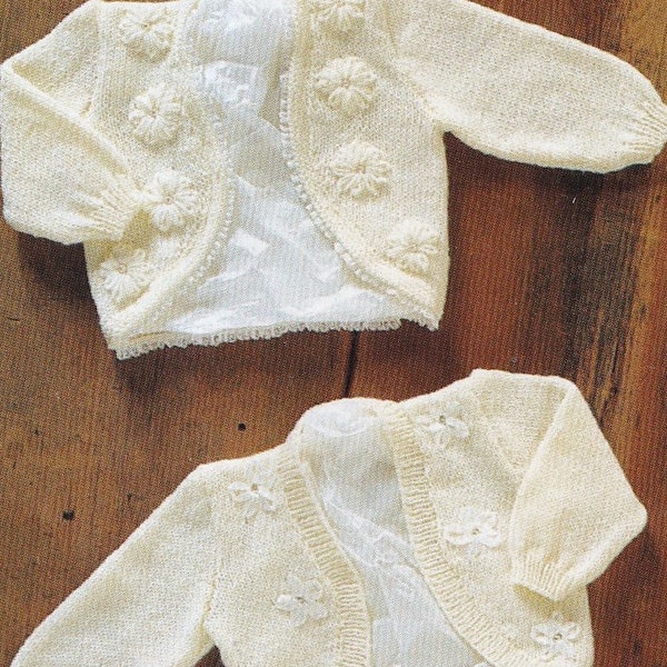 dk knitting pattern for lovely baby girl bolero cardigan