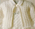 cute baby cardigan knitting pattern - PDF download - matinee coat style
