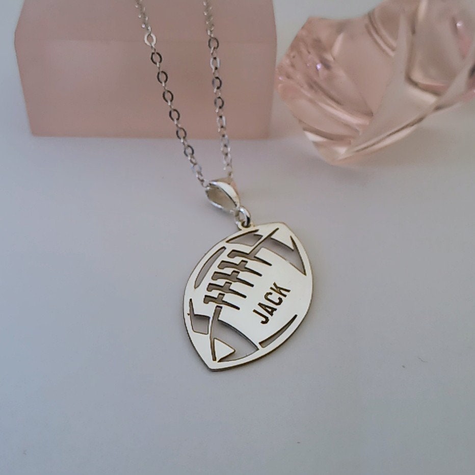 Buy Personalized Football Necklace With Custom Number or Initials on  Football Helmet Online in India - Etsy