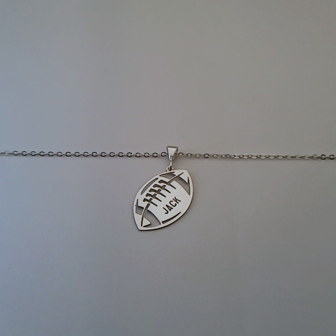 Football Goldschmuck, Fußball-Sportkette, 925 Sterling Silber Fußballkette, personalisierte Fußballnummer Kindergeschenk