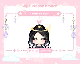 Valorant Sage Angel Emote for Twitch, Discord, YouTube