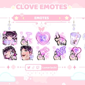 Cute Valorant Clove Emotes | BUNDLE | custom twitch emotes, Discord, Youtube