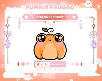 Channel Point icons Fall Frog Pumpkin Halloween  / Twitch, Discord