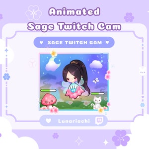 Valorant kawaii Sage Animated Twitch Cam alternative | Twitch, Discord, Youtube