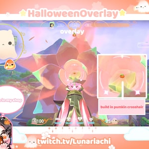 halloween twitch overlay for valorant | cute stream package | valorant overlay gift