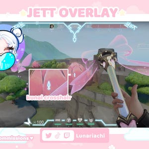 Jett Valorant Overlay for Twitch & YouTube | Cute Stream Overlay | Gaming Stream Pack for Valorant Fans