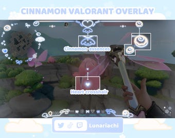 Engel Zimt Valorant Overlay | HUD anpassbare Valorant Spiel | Niedliches Stream Overlay Twitch OBS YouTube | Valorant Emotes