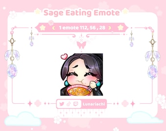 Valorant Sage Eating Ramen Emote | Twitch, Discord, YouTube
