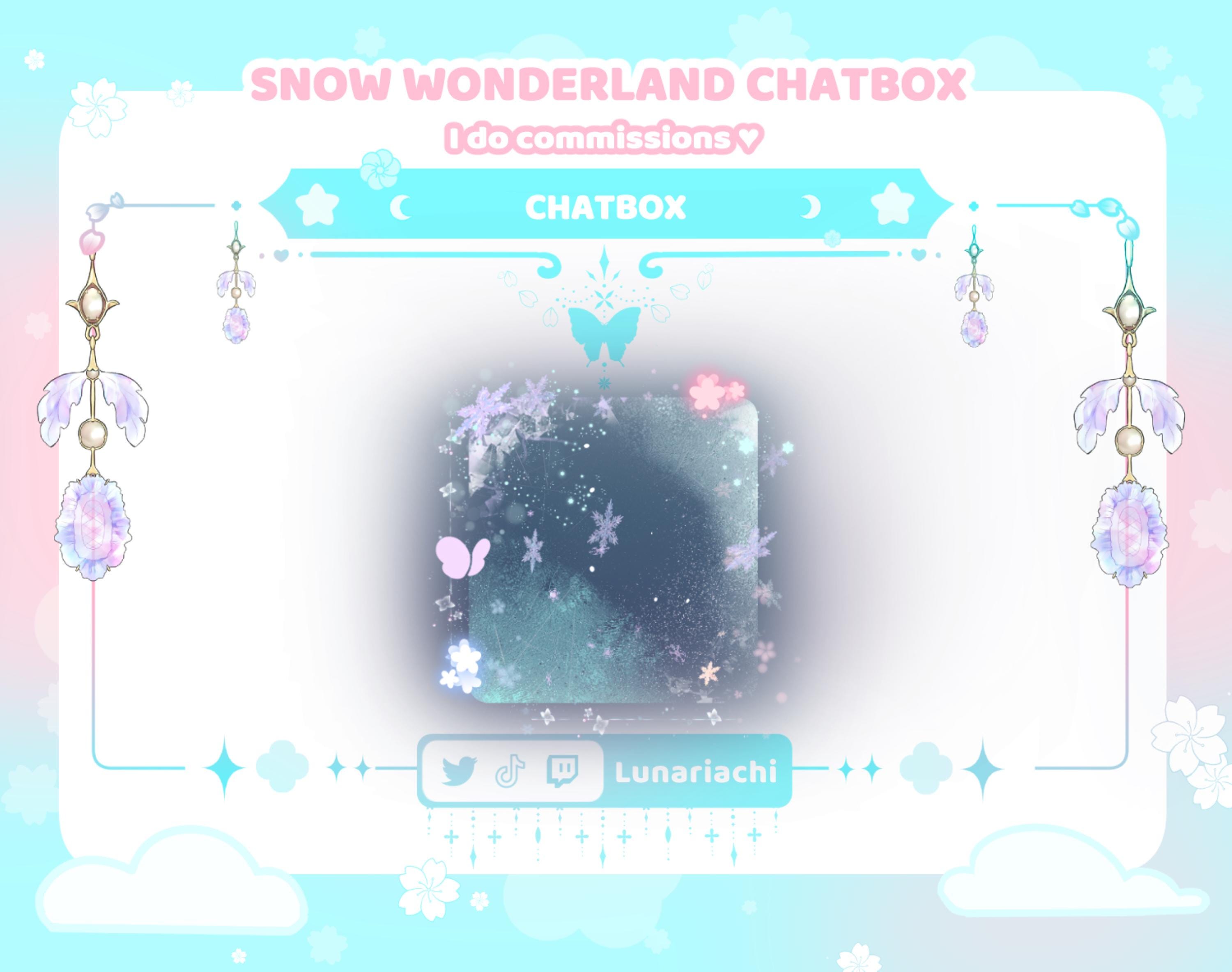Schneeflocke Twitch Overlay | Winter Strom Overlay Pack | Süßer Schnee & Weihnachten Twitch Chatbox | Gemütliches Urlaubs Dekor
