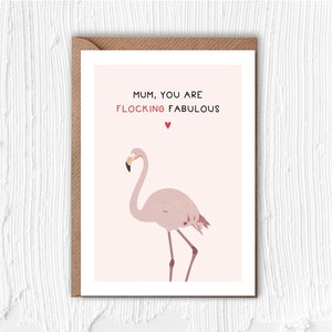 Mamá, estás reuniendo fabuloso / Tarjeta / Lindo / Divertido / Mamá / Flamenco / Animal / Amor / Familia / Día de la Madre