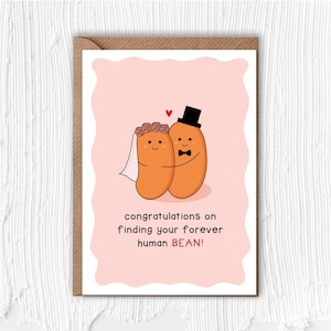 Gefeliciteerd met het vinden van Your Forever Human Bean | Kaart | Schattig | Huwelijk | Betrokkenheid | Gebakken Bonen | Heinz | Liefde | Familie | Gelukkig stel