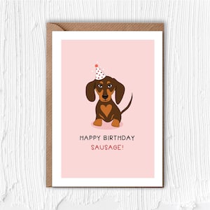 Alles Gute zum Geburtstag! | Karte | Niedlich | Alles Gute zum Geburtstag | Dackel | Hund Wortspiel | Karte Tier | Beste Freundin | Familie | Feiern