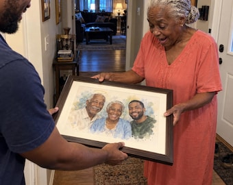 Realistic Photo Merge Portrait, Add Deceased Loved One to Photo, Memorial Family Portrait from Multiple Photos, Digital Sympathy Gift