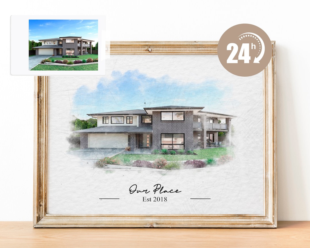 Custom Watercolor House Portrait,watercolor House Painting,personalized ...