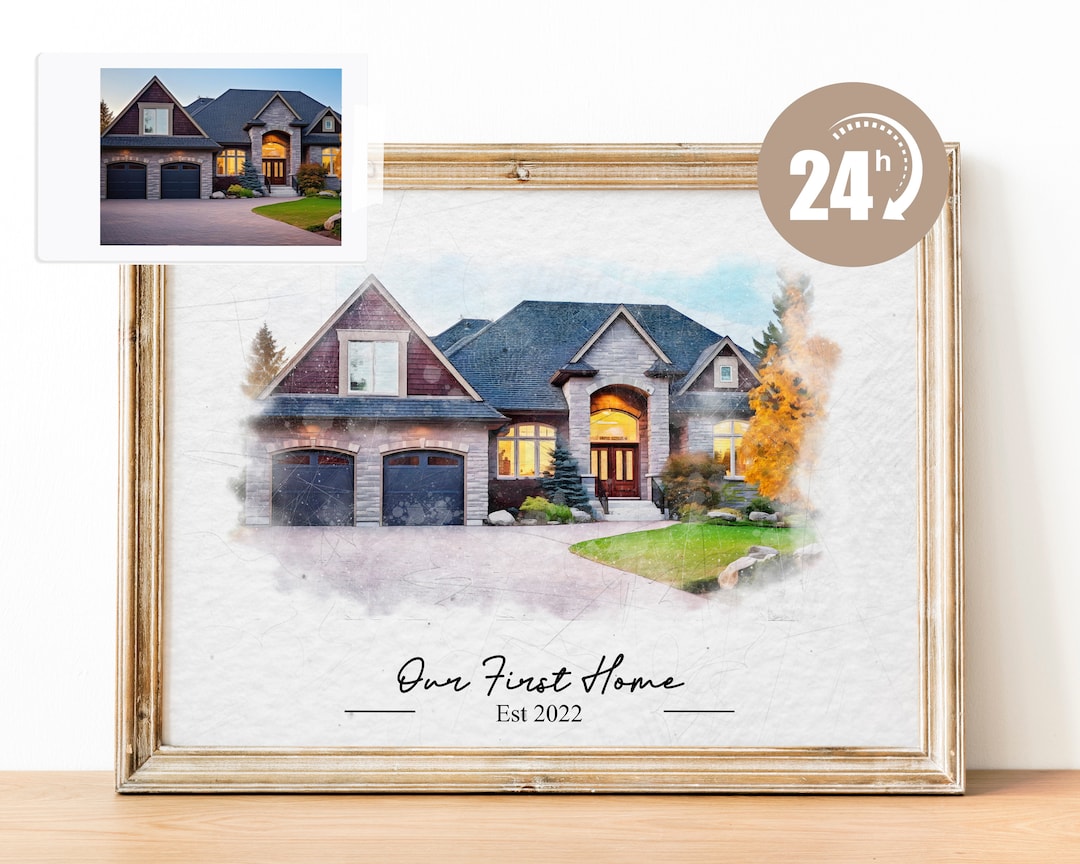 Custom Watercolor House Portrait,watercolor House Painting,personalized ...