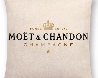 Luxe kussenhoezen met champagnethema 45 x 45 cm