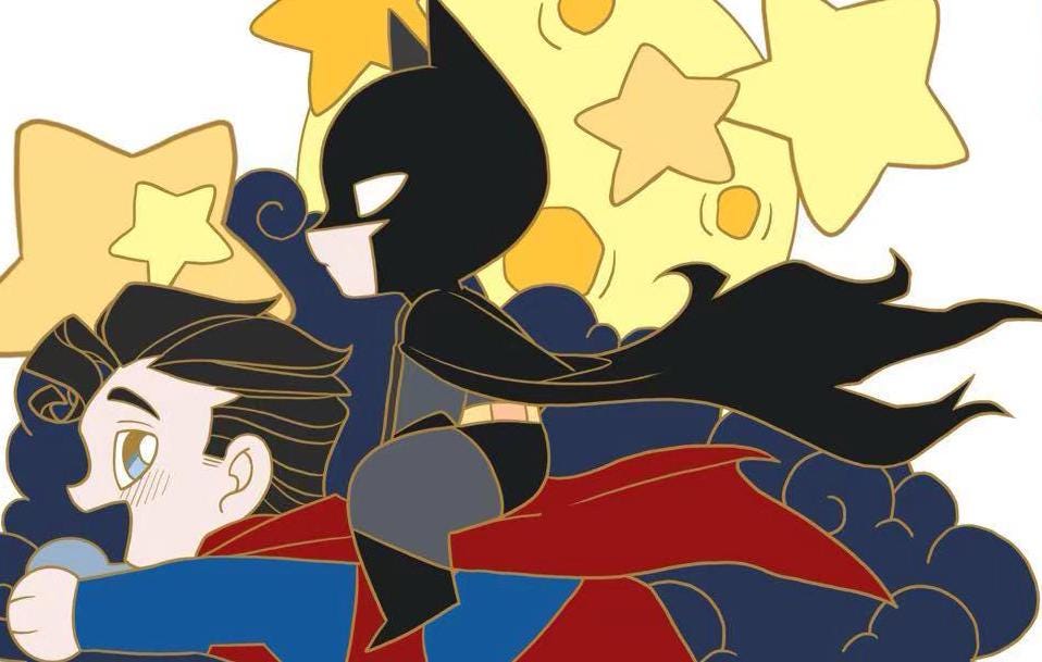 Chibi Superbat flight DC enamel pin