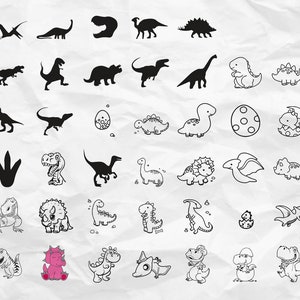 Dinosaur SVG,Fine Line,Handdrawn,DXF,Dino,Baby,Cut File,Boy,Dinosaur svg bundle,Cricut,Birthday,Silhouette,Clipart,