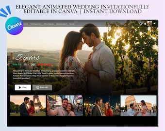 Netflix-Themed Couple Poster | Our Love Story Canva Template | Anniversary Gift for Him or Her | Digital Romantic Keepsake