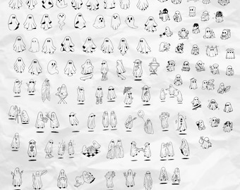 Ghost 66 bundel - Ghost SVG-bundel - Ghost Clipart - Ghost SVG gesneden bestanden voor Cricut - Ghost Silhouette - Halloween Ghost Svg png-bestanden