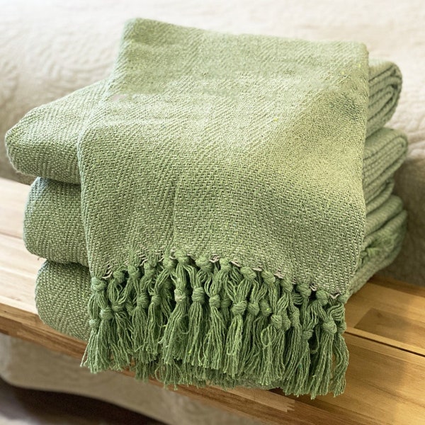 Sage Green Throw Etsy
