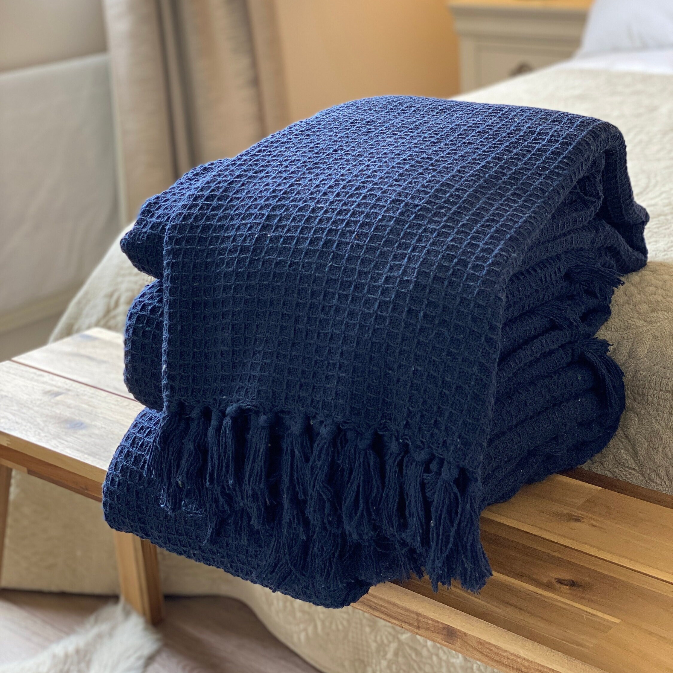Honeycomb weave blanket sale