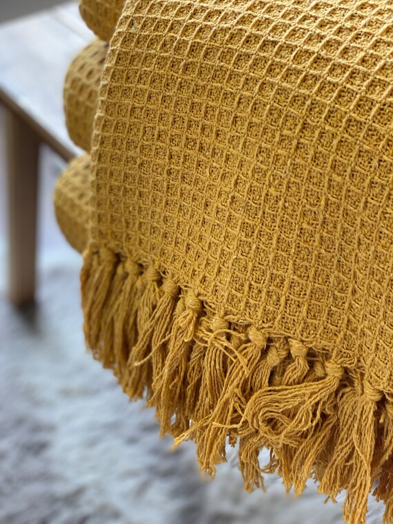 Extra large online ochre throw