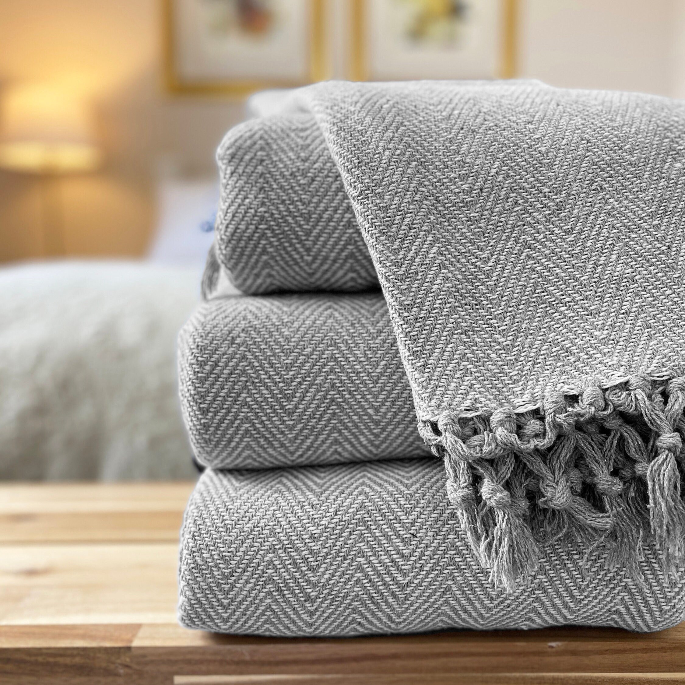 Gray and Gold Throw Blankets Etsy UK