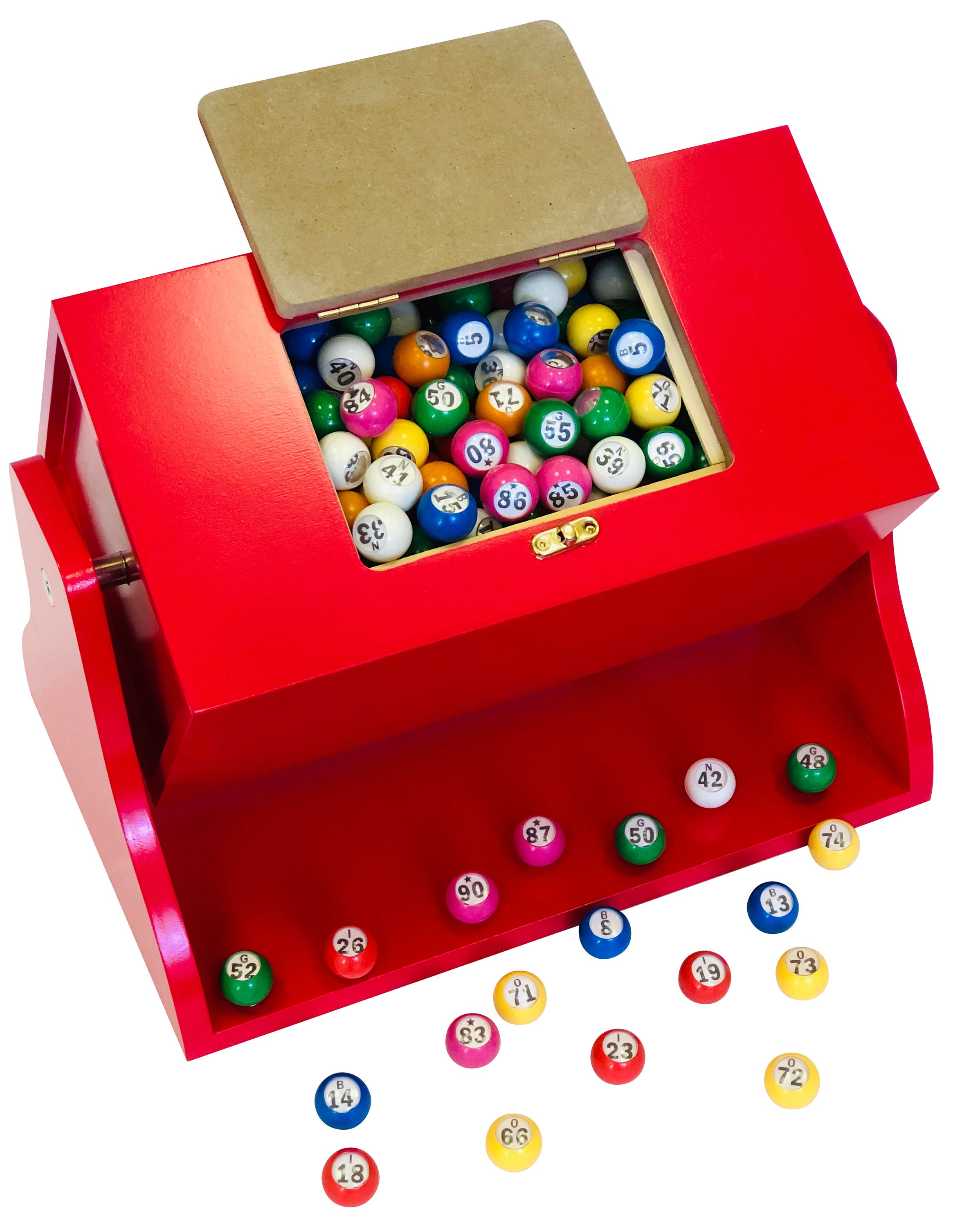 Raffle Drum Tombola Drum Red Wooden Drum Etsy