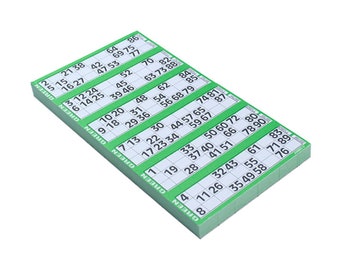 R CHIPS 100 tarjetas de bingo de diapositivas de obturador econóico
