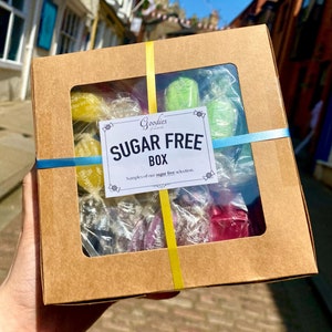 Sugar Free Gift Box by Authentic Sweet Shop, Sugar Free Candy Gift, Diabetic Sweets, Sugar Free Selection Box, Traditional Sweets, Goody Box
