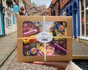 1960s Sweet Gift Box | Retro Candy Selection | Birthday Present | Old Fashioned Sweet Shop