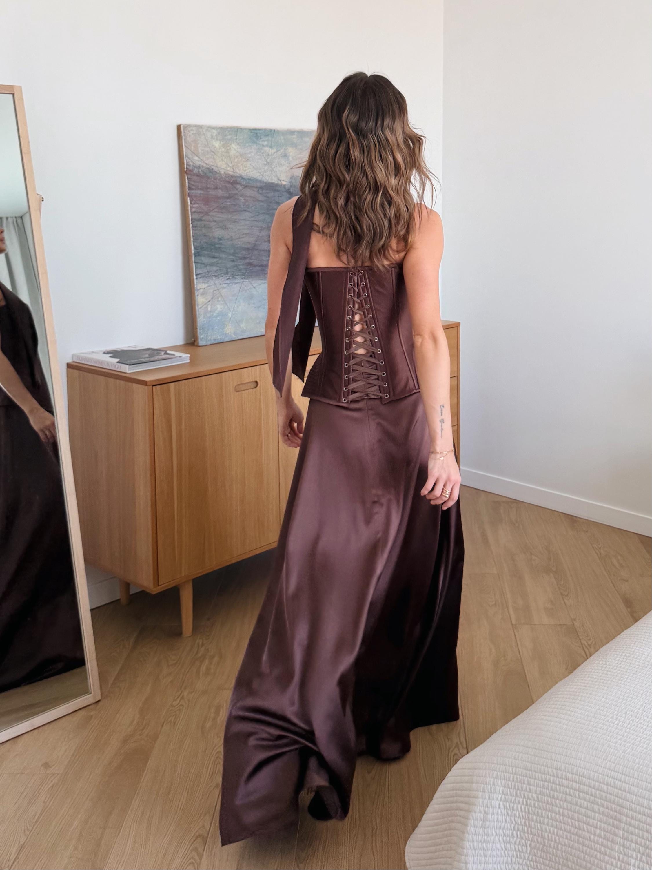 corset black tie wedding guest dress Black Tie-strap cocktail dress with the elegant corset embroidery