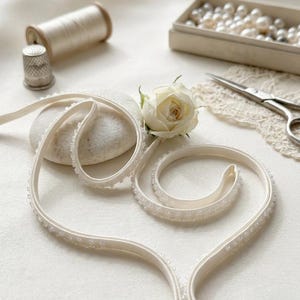 Detachable Wedding Dress Straps, Custom Beaded/Plain Satin Bridal Straps, Removable Spaghetti Straps, Bespoke Shoulder Straps