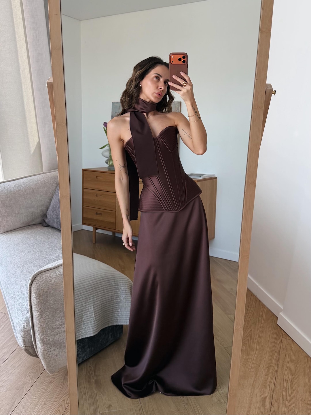 corset top dresses formal 2 Piece Set for Women, and Long Skirt, Bridesmaid Dress Alternative, Evening Gala Outfit, Graduation Dress, Cocktail Set corset dress vintage Navy Mini Bubble Dress- drawer dresser 24/7 Online Service. US Size:XL - US 10
