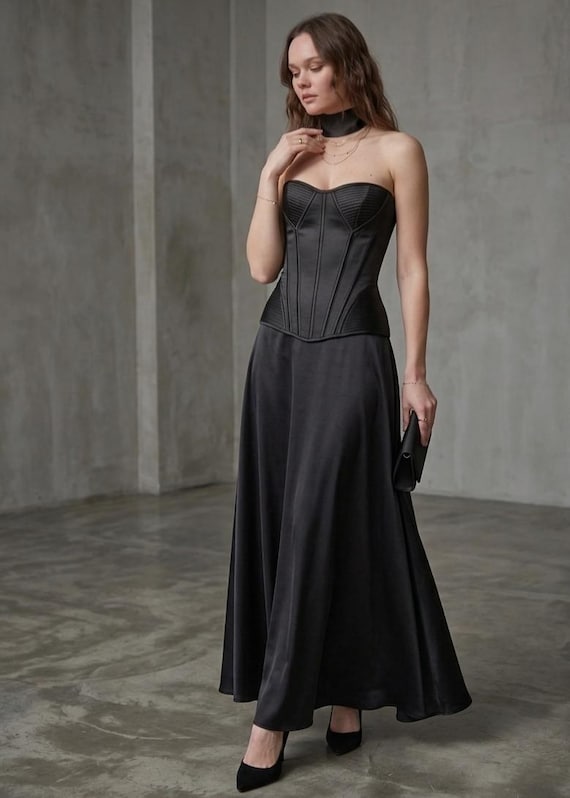 black tie dress corset Lady Black Tie - Tennessee Gown - Tiered Lace Corset Ball Gown