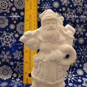 FREE USA Ship! Santa Gift Bearer! U Paint Ceramic Bisque! Unpainted Ready to Paint! WOW!
