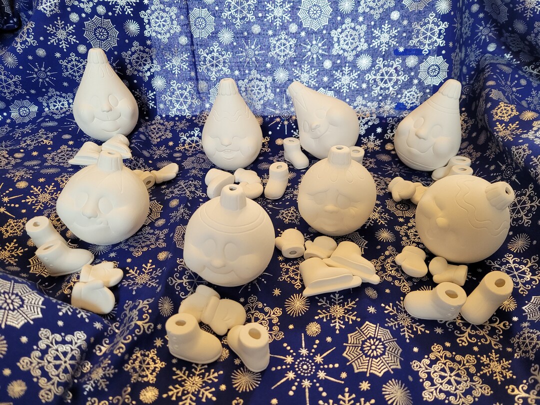 FREE USA Ship 8 Large Ornament Set W/hands & Feet U Paint Etsy