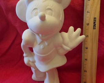 FREE USA Shipping! Disney Minnie Mouse! U Paint Ceramic Bisque! Unpainted Ready to Paint! WOW!!