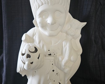 FREE USA Ship! Large Frankenstein's Bride Light-Up! U Paint Ceramic Bisque! Unpainted Ready to Paint! WOW!
