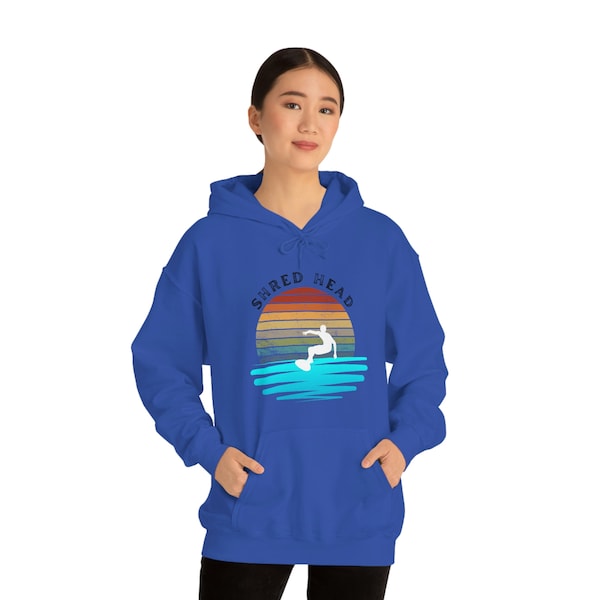 Shred Head, Surfers surf Hoodie Unisex Heavy Blend Hooded Sweatshirt