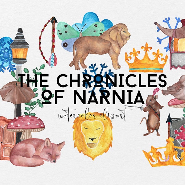 The Chronicles of Narnia | WATERCOLOR clipart | Digital Print Art with PNG elements (transparent background)