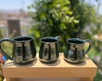 Handmade Ceramic Coffee Mug, Wheel Thrown Pottery, Tea Mug