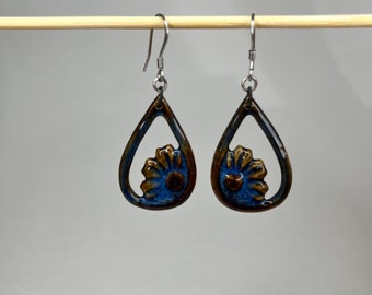 Ceramic earrings, dangle earrings, earrings