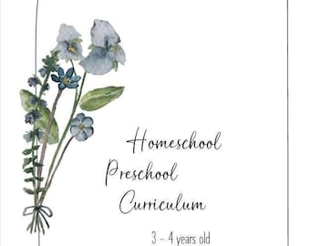 DIGITALER September Homeschool Vorschul-Lehrplan 3-4 Jahre alt DIGITALER DOWNLOAD