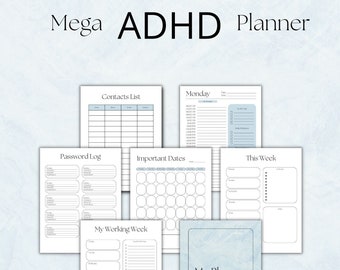ADHD Planner Adults, ADHD Planner For Work, organization, journal