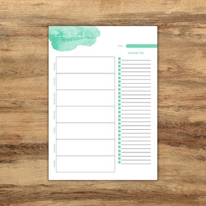 Weekly Meal Planner & Grocery List Printable PDF | Meal Prep | Digital Download Meal Planner | Weekly Menu Planner | Printable Meal Planner image 6